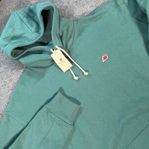 New Balance Made in USA Hoodie Mens 2XL Green French Terry Sweatshirt MT43546